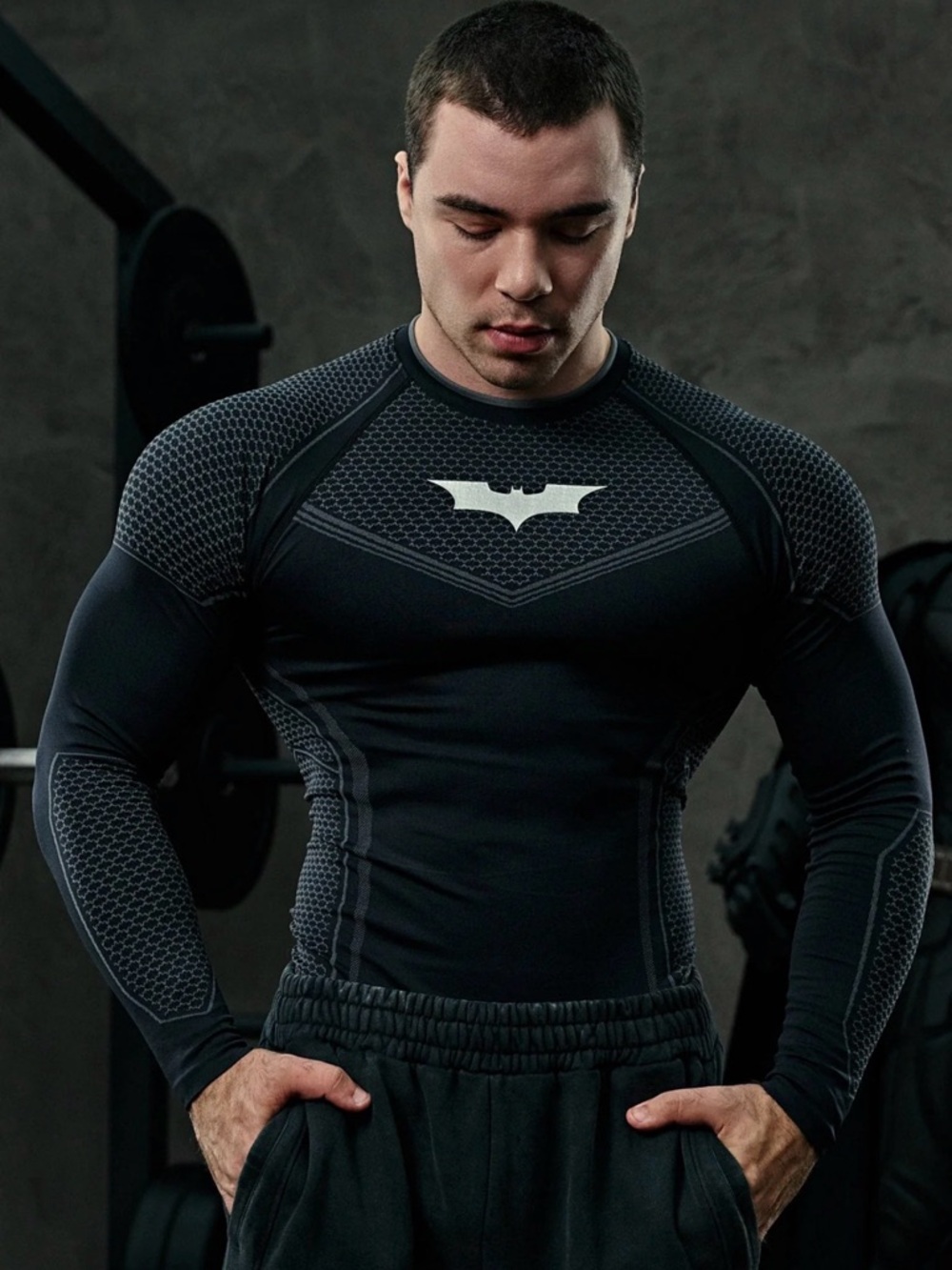 YoungLA Batman Compression Longsleeve - XXL